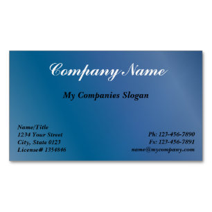 Custom Blue Gradient Magnetic Business Card