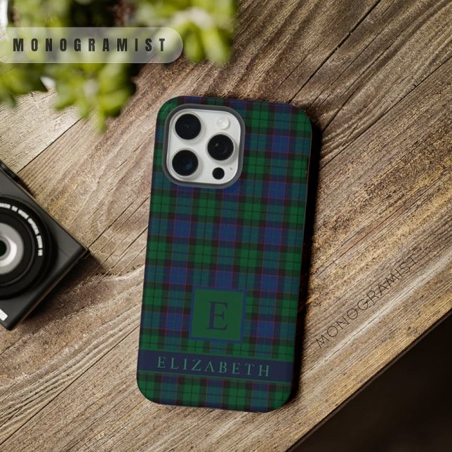 Custom Blue Green Black Chequered Pattern iPhone Case (Custom Blue Green Black Checkered Pattern iPhone Case
)