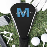 Custom Blue Initial Name Monogram Golf Head Cover<br><div class="desc">Custom Create Your Own Personalised Initial Name Monogram Golf Head Cover. This chic, stylish golf head cover brings elegance to the green with a unique monogram design, featuring a bold blue initial paired with a flowing white script name for a beautifully personalised look. Perfect for the golf lover or lady...</div>
