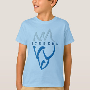 Custom Blue Inspirational Abstract Iceberg Art T-Shirt