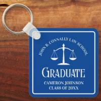 Custom Blue Law School Graduation Keepsake