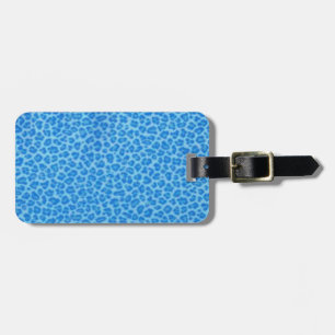 Custom Blue Leopard Print Luggage Tag