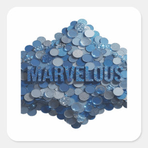 Custom Blue MARVELOUS Sticker Motif