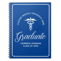 Custom Blue Medical School Graduation Keepsake