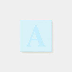 Custom Blue Monogram Post-it® Notes