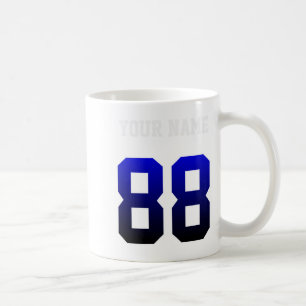 Custom Blue Number 88 Personalized T Shirt Coffee Mug