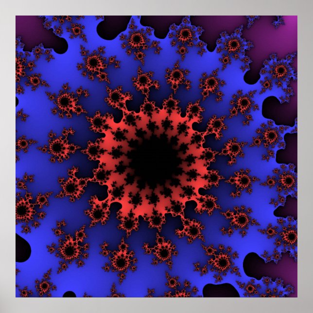 Custom Blue Orange Eye Poster (Front)