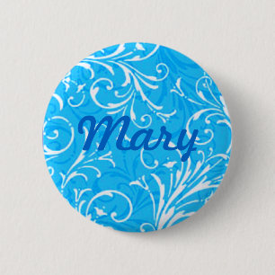 Custom Blue Ornamental Button