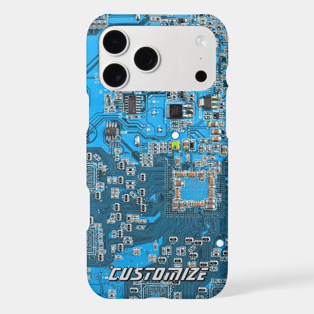 Custom Blue PCB Circuit Board for IT Pros 2 (Back)