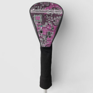 Custom Blue PCB Circuit Board for IT Pros Golf Head Cover