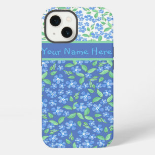 Custom Blue Periwinkles Ditsy Floral Patterns iPhone 13 Case