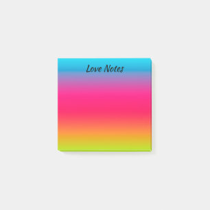 Custom Blue, Pink, and Green/Yellow Post-it Notes