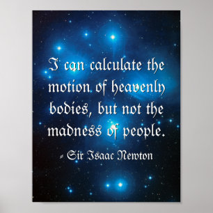 Custom Blue Pleiades Space Photo Quote Poster
