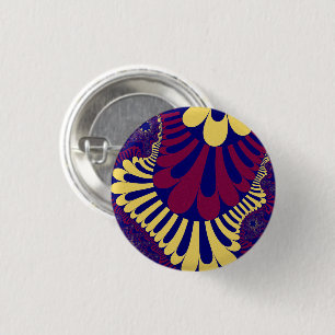 Custom Blue Red Loop Small Round Button