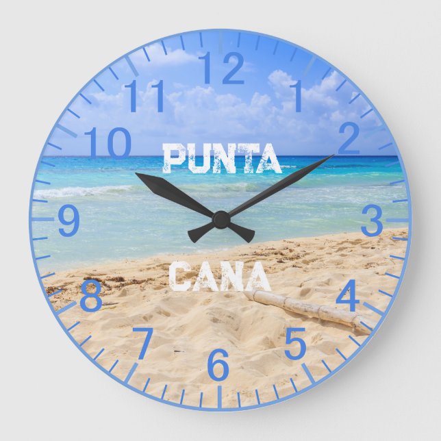 Custom Blue Sand Beach Clock (Front)