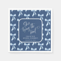 Custom Blue She's Tying the Knot Bridal Shower