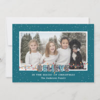Custom Blue Snow Believe In the Magic Photo