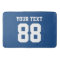 Custom blue sports jersey number non slip bath mat