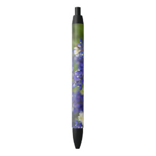Custom Blue Spring Bluebonnet Texas State Flower Black Ink Pen
