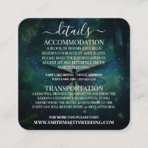 Custom Blue Teal Green Dragonfly Wedding Details