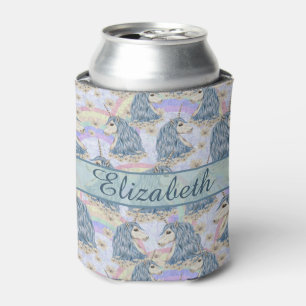 Custom Blue Unicorns to Personalise Can Cooler