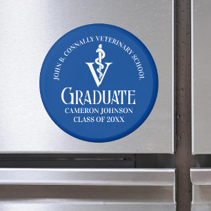 Custom Blue Veterinary School Graduation Magnet
