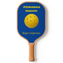 Custom Blue Yellow Pickleball Fanatic 