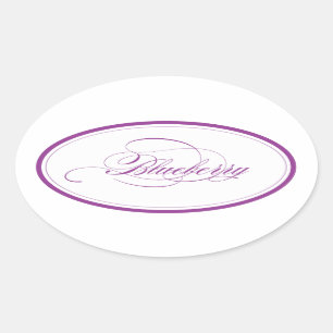 Custom_Blueberry Oval Oval Sticker