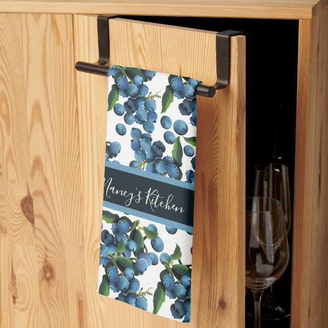 Custom Blueberry  Tea Towel (Thirds Fold)