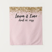 Custom Blush Black & Gold Wedding Photo Booth Prop