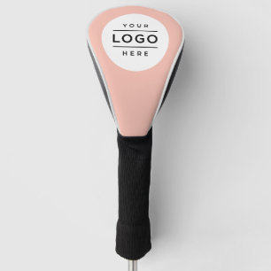 Custom Blush Pink Business Logo Branded Driver Golf Head Cover