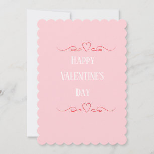 Custom Blush Pink Modern Minimalist Holiday Card