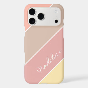 Custom Blush Pink Peach Orange Yellow Stripes