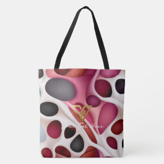 Custom: Blush Tones Bubble Array Personalised Tote Bag