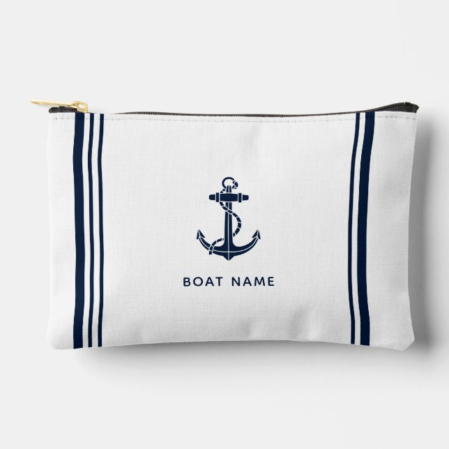 Custom Boat Anchor and Name Accessory Pouch (Front)