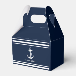 Custom Boat Anchor and Name Nautical Favour Box