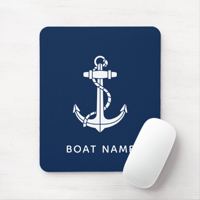 Custom Boat Name Anchor Custom Sailing Crew Mouse Pad (With Mouse)