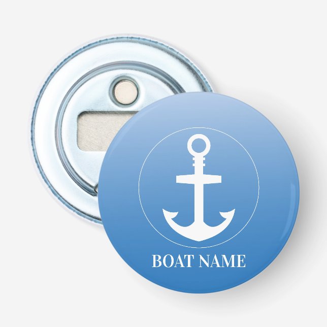 Custom Boat Name Bottle Openers Nautical Bar Gift (Front)