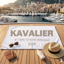 Custom Boat Name & Coordinates Minimalist