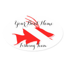 Custom Boat Name Hog Fish Snapper Sticker