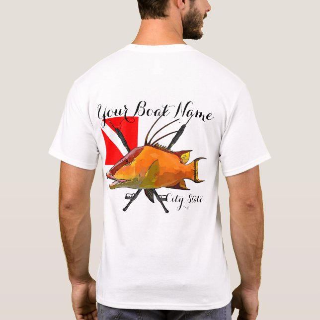 Custom Boat Name Hog Snapper Shirt (Back)
