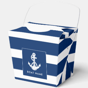 Custom Boat Name Nautical Anchor Coastal Favour Box