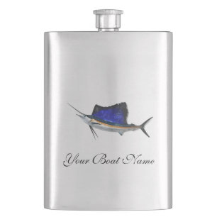 Custom Boat Name Sailfish Flask