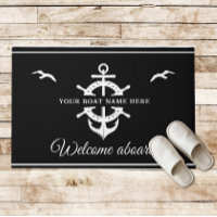 Custom Boat Name Ship’s Wheel Anchor Nautical