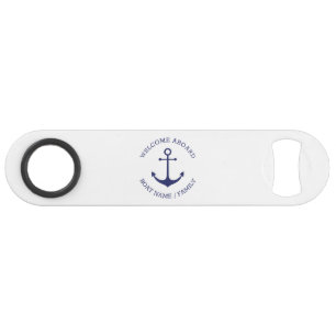 Custom Boat name Welcome Aboard nautical anchor