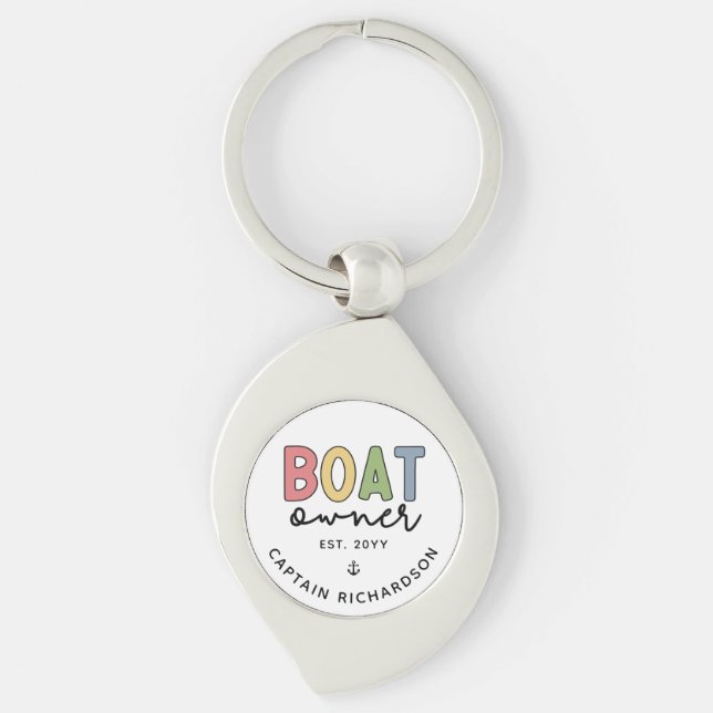 Custom Boat Owner established New Boat Owner Gifts Key Ring (Front)