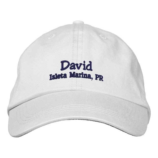 Custom boating Hat - David (Front)
