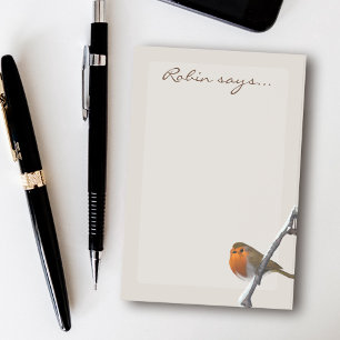 Custom Bob the Robin Bird Post-it Notes