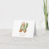 Custom Boho Cactus Bridal Shower Green Folded