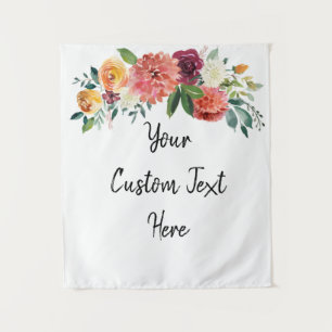 Custom Boho Fall Wedding Reception Photo Booth Tapestry